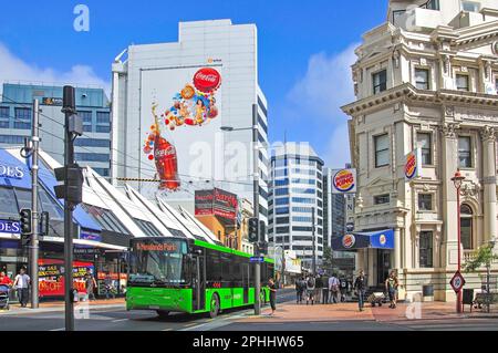 Manners Street, Wellington, Wellington Region, North Island, New Zealand Stock Photo