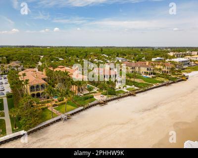 Luxury oceanfront real estate North Hutchinson Island Vero Beach FL Stock Photo