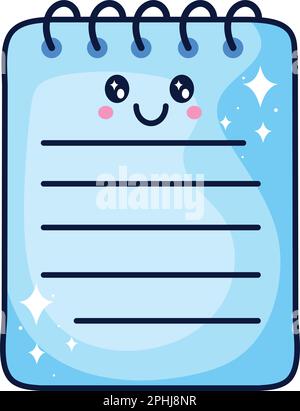 Cute mascot on blue paper Stock Vector