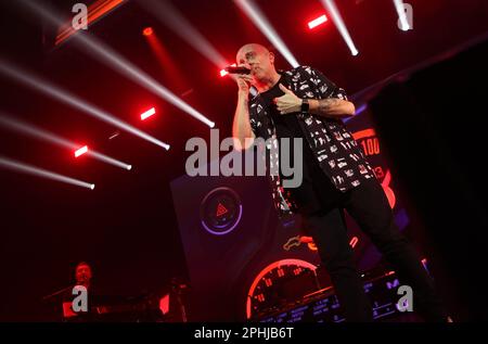 Max Pezzali, former singer of the 883 group, performing live on stage at  PalaPartenope in Napoli (Photo by Paola Visone/Pacific Press Stock Photo -  Alamy