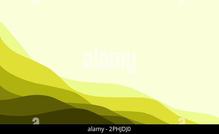 Abstract background illustration of yellow waves. Perfect for website wallpapers, posters, banners, photo frames, book covers, invitation covers Stock Vector
