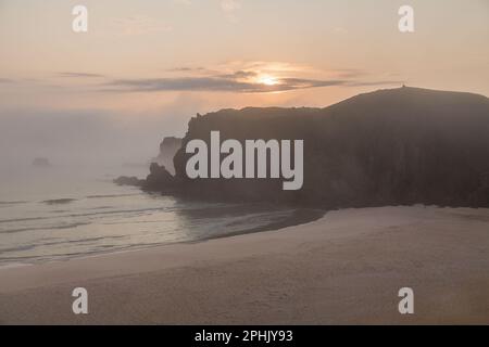 Mangersta Beach in Magic Evening Light, Lewis, Isle of Lewis, Hebrides, Outer Hebrides, Western Isles, Scotland, United Kingdom, Great Britain Stock Photo