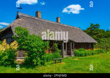 The Ethnographic Open-Air Museum of Latvia in Riga. Stock Photo