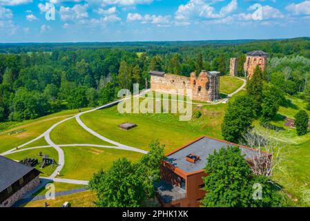 Vastseliina episcopal castle in Estonia. Stock Photo