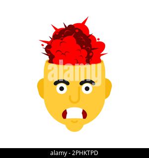 Explosion in head. Hate concept. Vector illustration Stock Vector