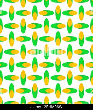 Ear of corn pattern seamless. Baby fabric texture Stock Vector