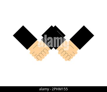 Negotiator. Concept of negotiating between businessmen Stock Vector