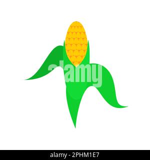 Ear of corn isolated. Vector illustration Stock Vector