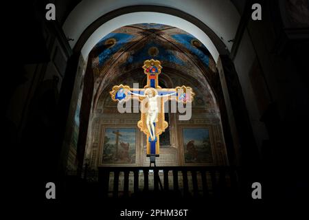 Crucifix by Giotto in Chiesa de San Salvatore in Ognissanti, Florence Stock Photo