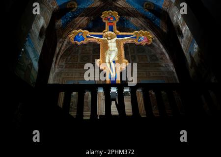 Crucifix by Giotto in Chiesa de San Salvatore in Ognissanti, Florence Stock Photo