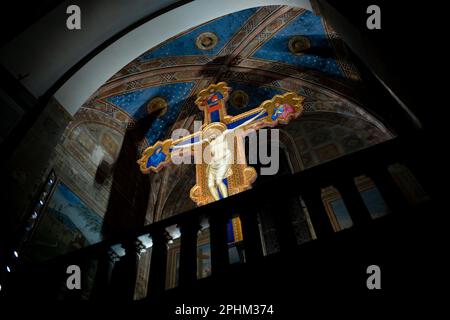 Crucifix by Giotto in Chiesa de San Salvatore in Ognissanti, Florence Stock Photo