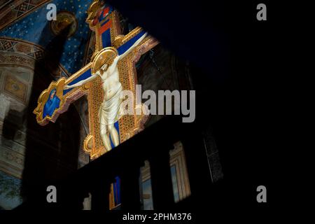 Crucifix by Giotto in Chiesa de San Salvatore in Ognissanti, Florence Stock Photo