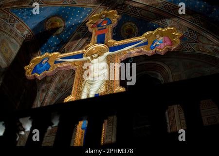 Crucifix by Giotto in Chiesa de San Salvatore in Ognissanti, Florence Stock Photo