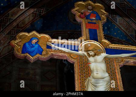 Crucifix by Giotto in Chiesa de San Salvatore in Ognissanti, Florence Stock Photo