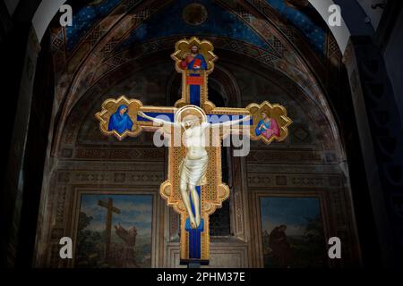 Crucifix by Giotto in Chiesa de San Salvatore in Ognissanti, Florence Stock Photo