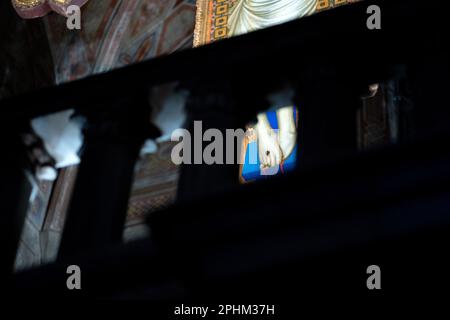 Crucifix by Giotto in Chiesa de San Salvatore in Ognissanti, Florence Stock Photo