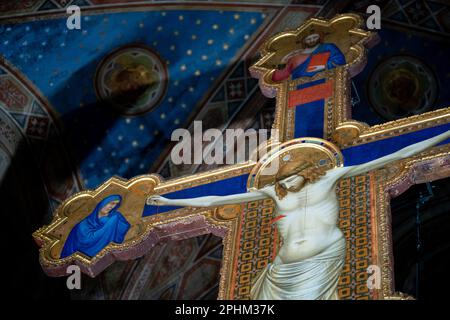 Crucifix by Giotto in Chiesa de San Salvatore in Ognissanti, Florence Stock Photo