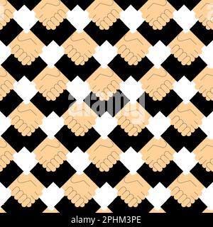 Negotiator pattern seamless. Concept of negotiating between businessmen Stock Vector