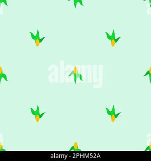 Corn pattern seamless. Baby fabric texture Stock Vector