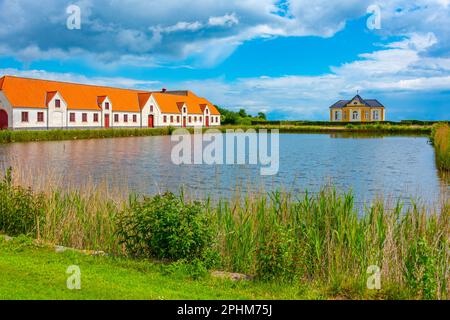 Valdemars Slot in Denmark during a summer day. Stock Photo