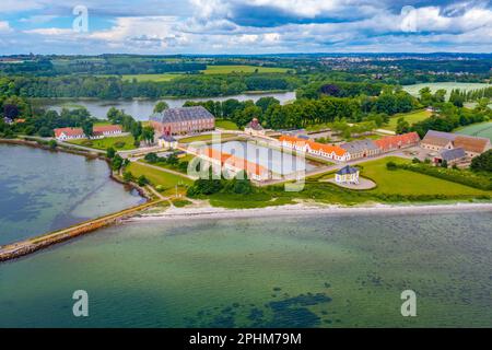 Valdemars Slot in Denmark during a summer day. Stock Photo