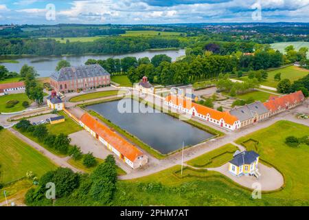 Valdemars Slot in Denmark during a summer day. Stock Photo