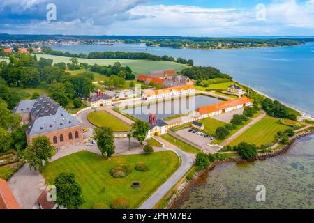 Valdemars Slot in Denmark during a summer day. Stock Photo