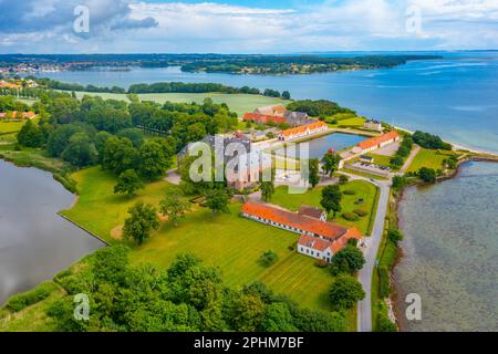 Valdemars Slot in Denmark during a summer day. Stock Photo