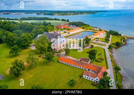 Valdemars Slot in Denmark during a summer day. Stock Photo