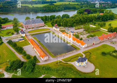 Valdemars Slot in Denmark during a summer day. Stock Photo