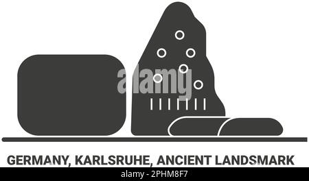 Germany, Karlsruhe, Travels Landsmark travel landmark vector illustration Stock Vector