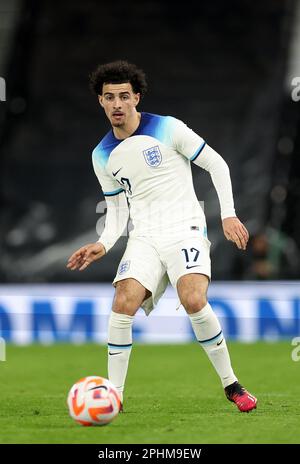 London, UK. 28th Mar, 2023. Curtis Jones of England during the UEFA Under21 International match at Craven Cottage, London. Picture credit should read: David Klein/Sportimage Credit: Sportimage/Alamy Live News Stock Photo