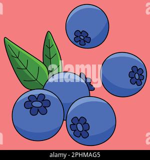 Blueberry Fruit Cartoon Colored Clipart Stock Vector Image & Art - Alamy