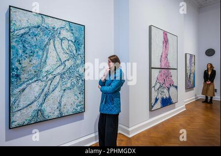 London, UK. 29th Mar, 2023. Perdu, 2021 - Lee Bul, New paintings from her Perdu series, shown for the first time in London at Thaddaeus Ropac, London. Credit: Guy Bell/Alamy Live News Stock Photo