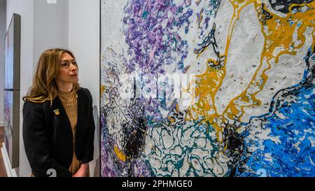 London, UK. 29th Mar, 2023. Perdu, 2021 - Lee Bul, New paintings from her Perdu series, shown for the first time in London at Thaddaeus Ropac, London. Credit: Guy Bell/Alamy Live News Stock Photo