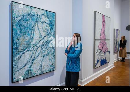 London, UK. 29th Mar, 2023. Perdu, 2021 - Lee Bul, New paintings from her Perdu series, shown for the first time in London at Thaddaeus Ropac, London. Credit: Guy Bell/Alamy Live News Stock Photo