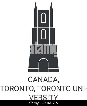 Canada, Toronto, Toronto University travel landmark vector illustration Stock Vector