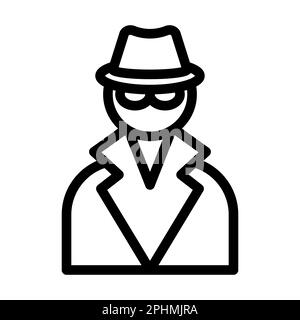 Fraud Vector Thick Line Icon For Personal And Commercial Use. Stock Photo