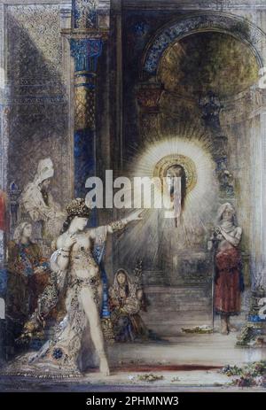 Gustave Moreau, The Apparition, watercolour painting, circa 1876 Stock Photo