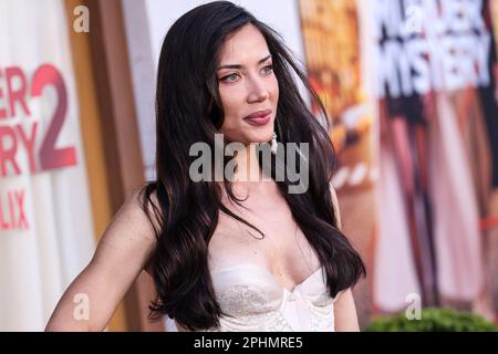 Westwood, United States. 28th Mar, 2023. WESTWOOD, LOS ANGELES, CALIFORNIA, USA - MARCH 28: Georgina Mazzeo arrives at the Los Angeles Premiere Of Netflix's 'Murder Mystery 2' held at the Regency Village Theatre on March 28, 2023 in Westwood, Los Angeles, California, United States. (Photo by Xavier Collin/Image Press Agency) Credit: Image Press Agency/Alamy Live News Stock Photo