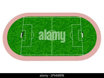 soccer field vector illustration isolated on white background Stock Vector
