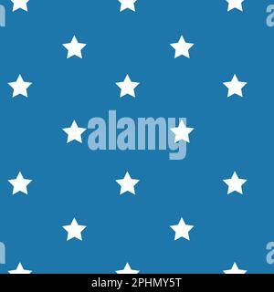 Stars pattern. Vector editable seamless pattern or background with stars Stock Vector