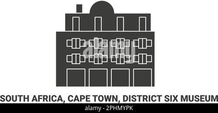 South Africa, Cape Town, District Six Museum, travel landmark vector illustration Stock Vector