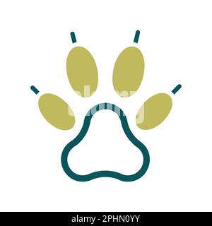 Predatory paw vector icon. Pet animal sign. Graph symbol for pet and ...