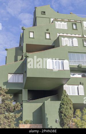 CALPE, SPAIN-DECEMBER 22, 2021: Xanadu House (Green House) by Ricardo Bofill. Stock Photo