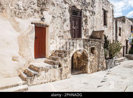 The secluded Preveli monastery in the Rethymnon area of Crete, Greece. Stock Photo