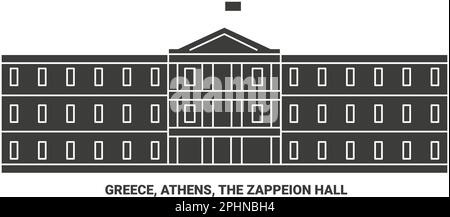 Greece, Athens, The Zappeion Hall travel landmark vector illustration Stock Vector