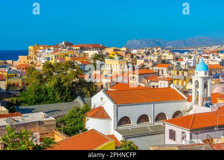 Cathedral of Saint Mary of the Assumption at Greek town Chania, Crete. Stock Photo