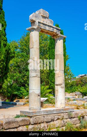 Shrine of Aphrodite at ancient agora at Greek island Kos. Stock Photo