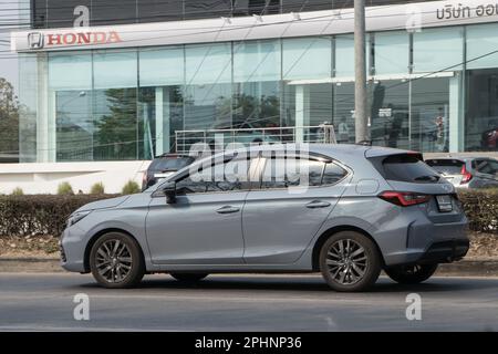 Chiangmai, Thailand -   February 28 2023:: Private  Honda City Compact car. Produced by the Japanese manufacturer Honda. Photo at road no.121 about 8 Stock Photo